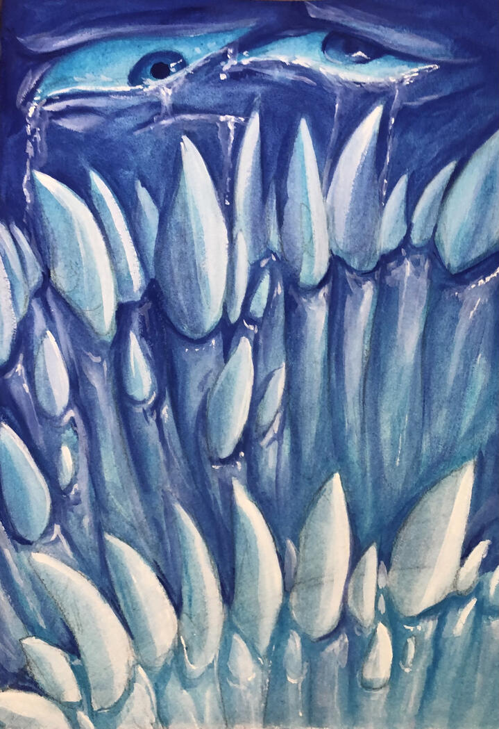 Sadness Panel ✦ 8" x 11", Gouache