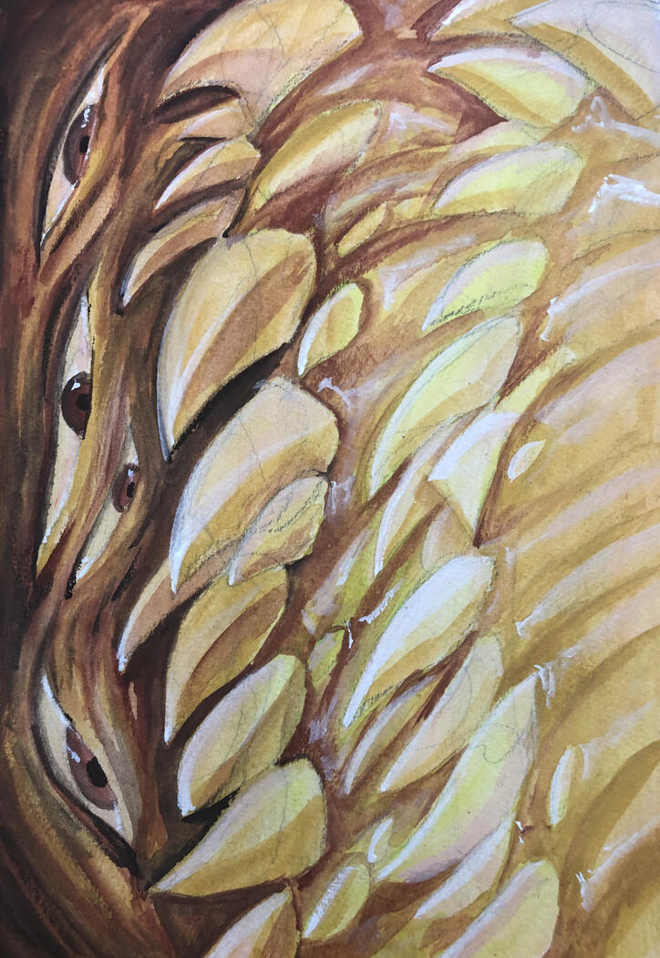 Boredom Panel ✦ 8" x 11", Gouache