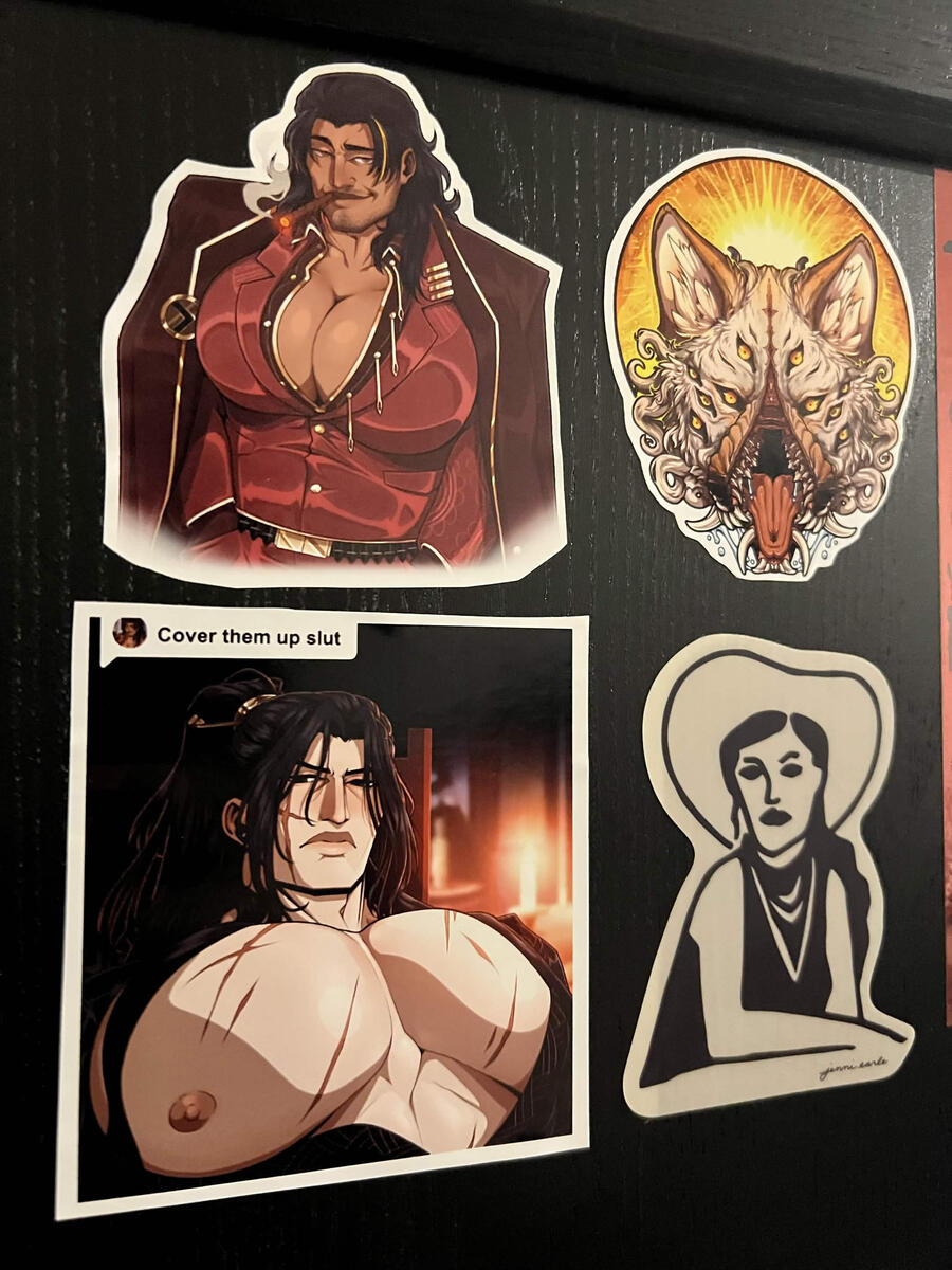 Stickers Produced in House (Top Two & Bottom Left)