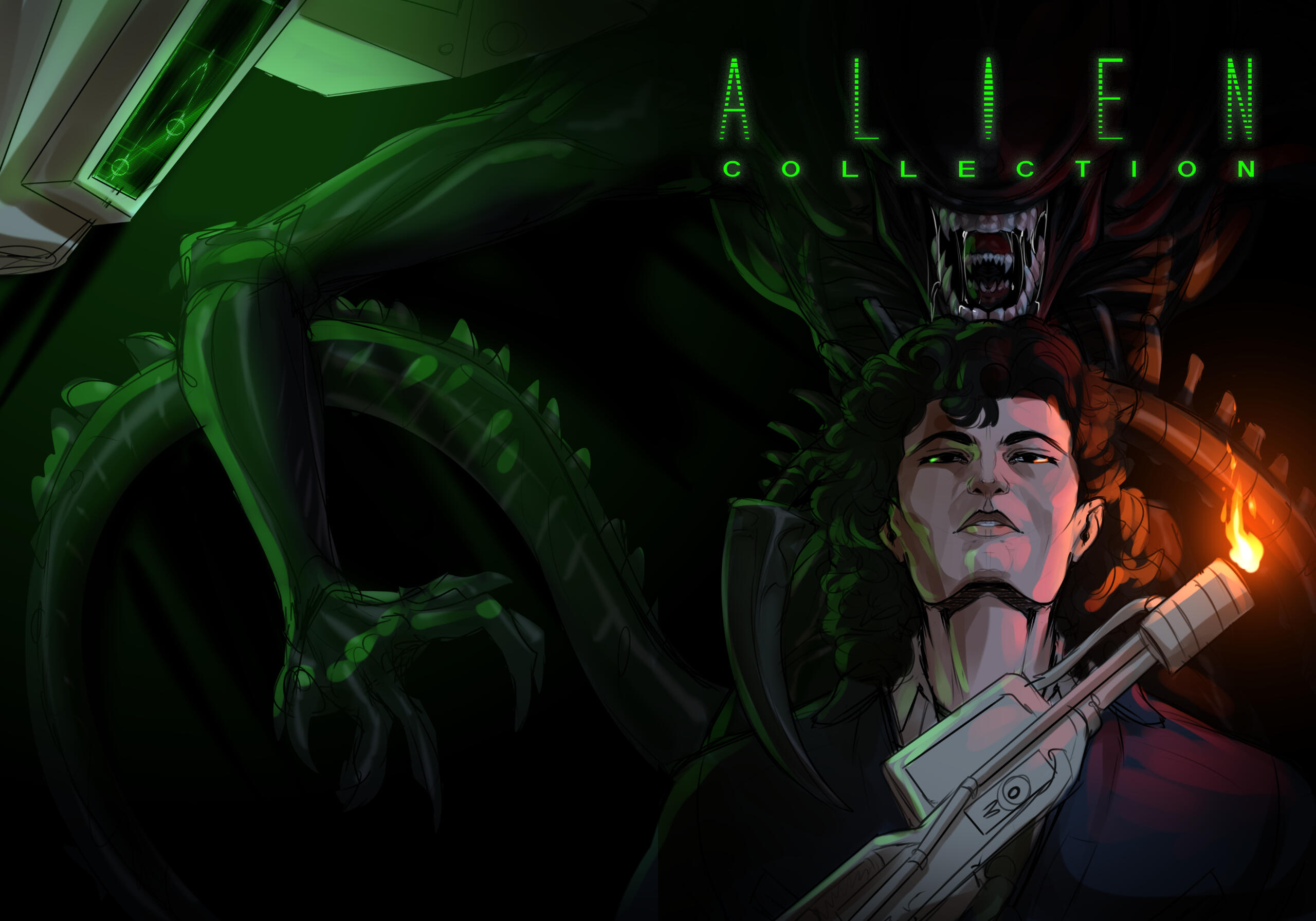 Cover Proposal for Alien Collection Zine
