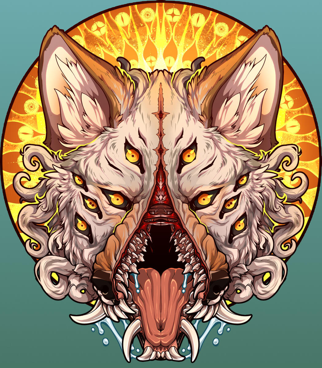 Western Horror Sticker ✦ Coyote