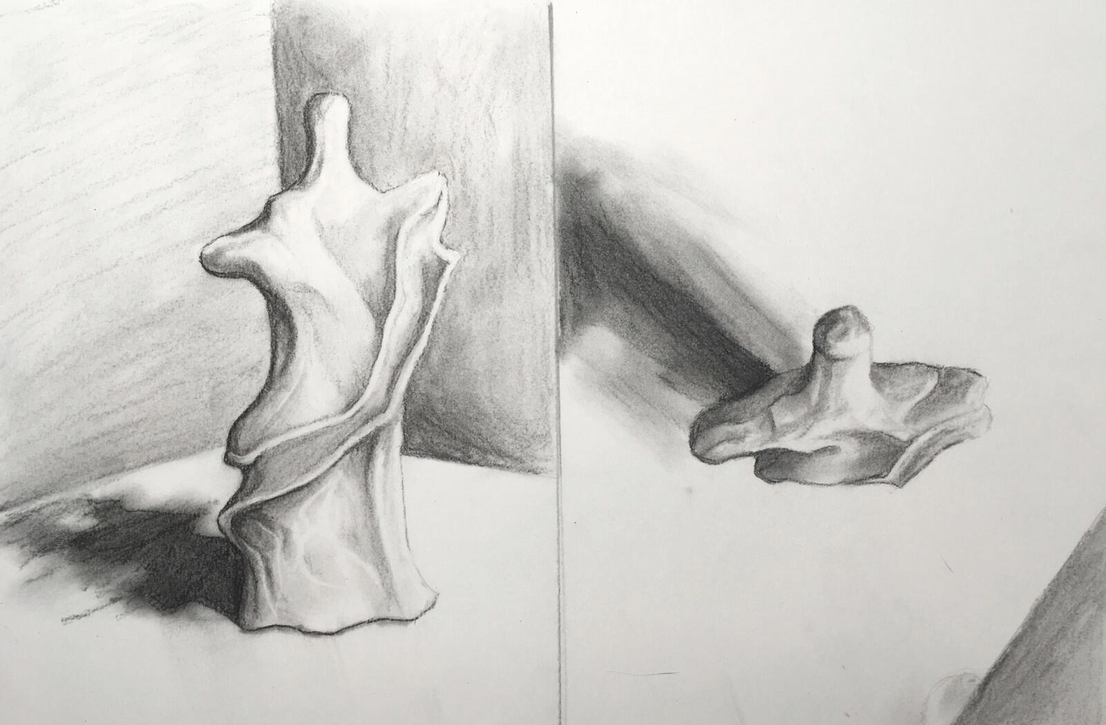 Sculpture Studies ✦ 13" x 10", Charcoal